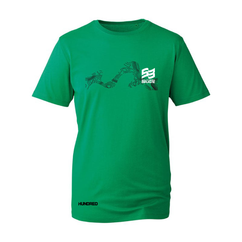Southern Brave Green Wave Graphic T-Shirt - Adults